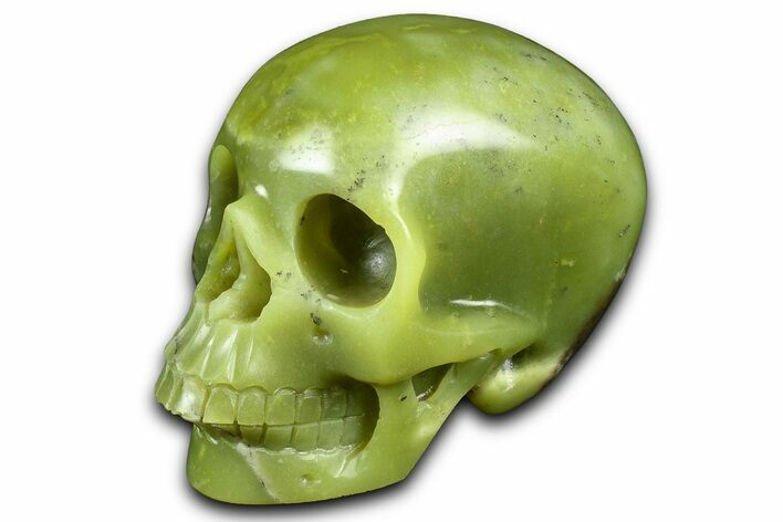 Realistic Jade (Nephrite) Skull #382100